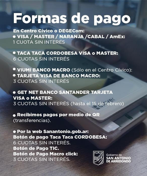 FORMAS PAGO